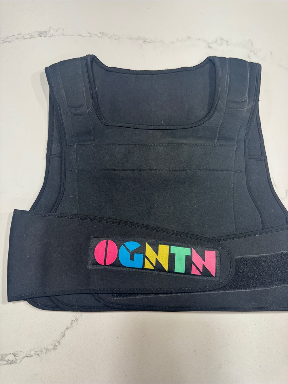 OGNTN Black Weighted Vest with Colorful Logo